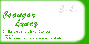 csongor lancz business card