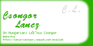 csongor lancz business card